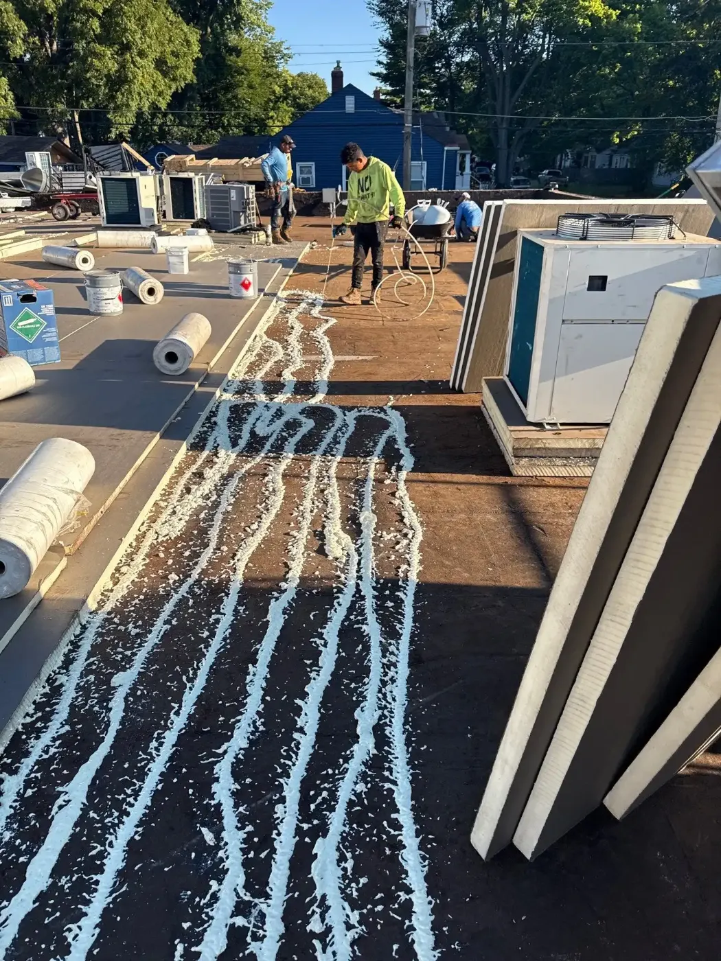 Flashing and seam work in Camby